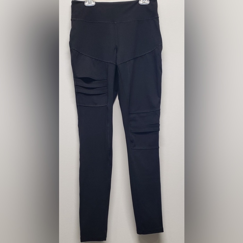 Women’s Black Leggings w/Slits Sz: XS